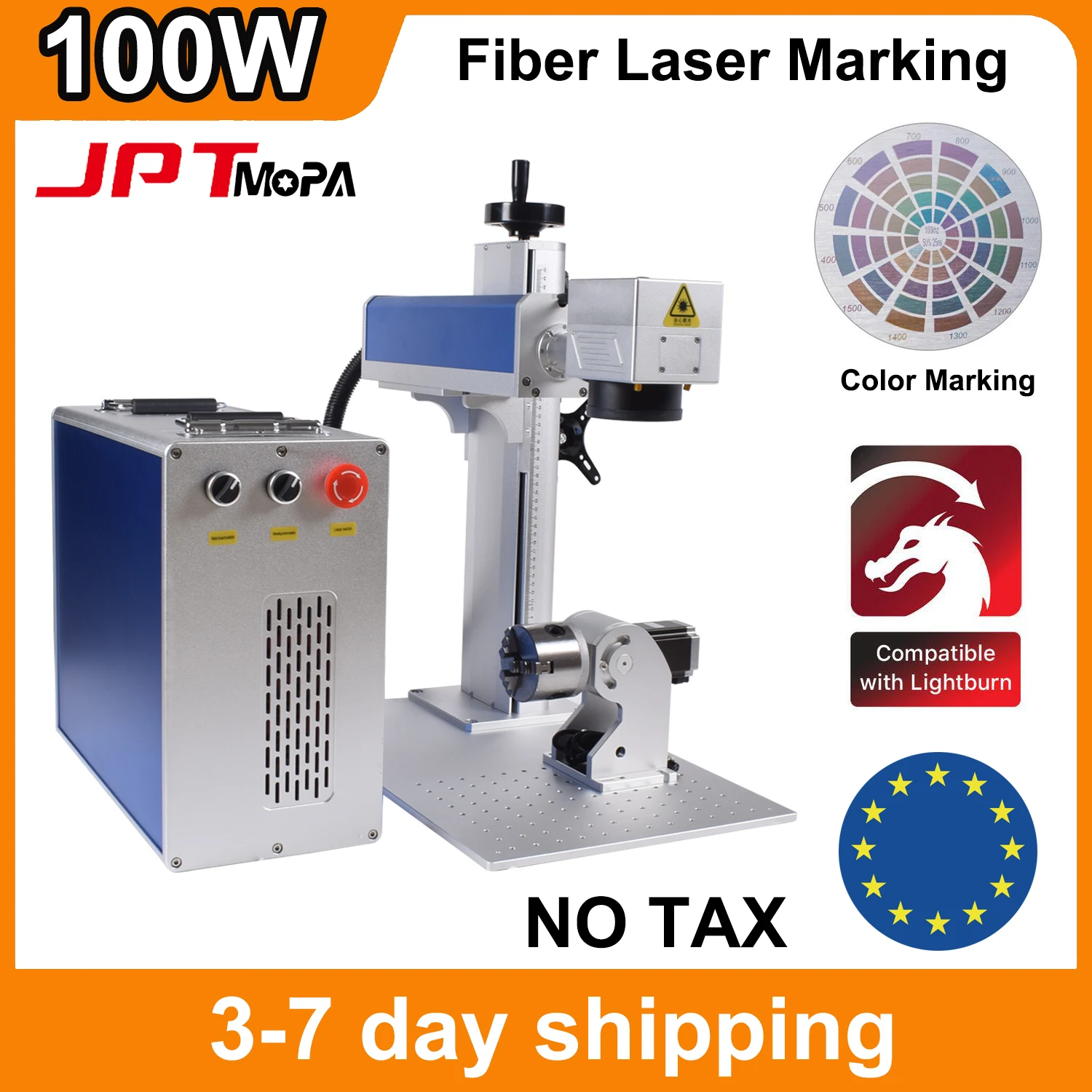 100W JPT Mopa Fiber Laser Marking Machine Laser Engraving Metal JPT 60W Jewelry Laser Engraving Silver Gold Raycus 30W Cutting