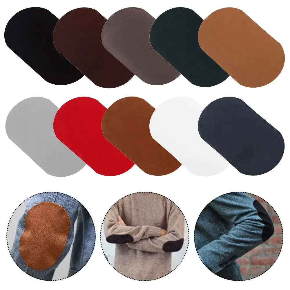 

2Pcs Fashion Imitation Buckskin Stickers Clothes Patches for Clothes Elbow Iron on patch Leather Pants Knee Appliques