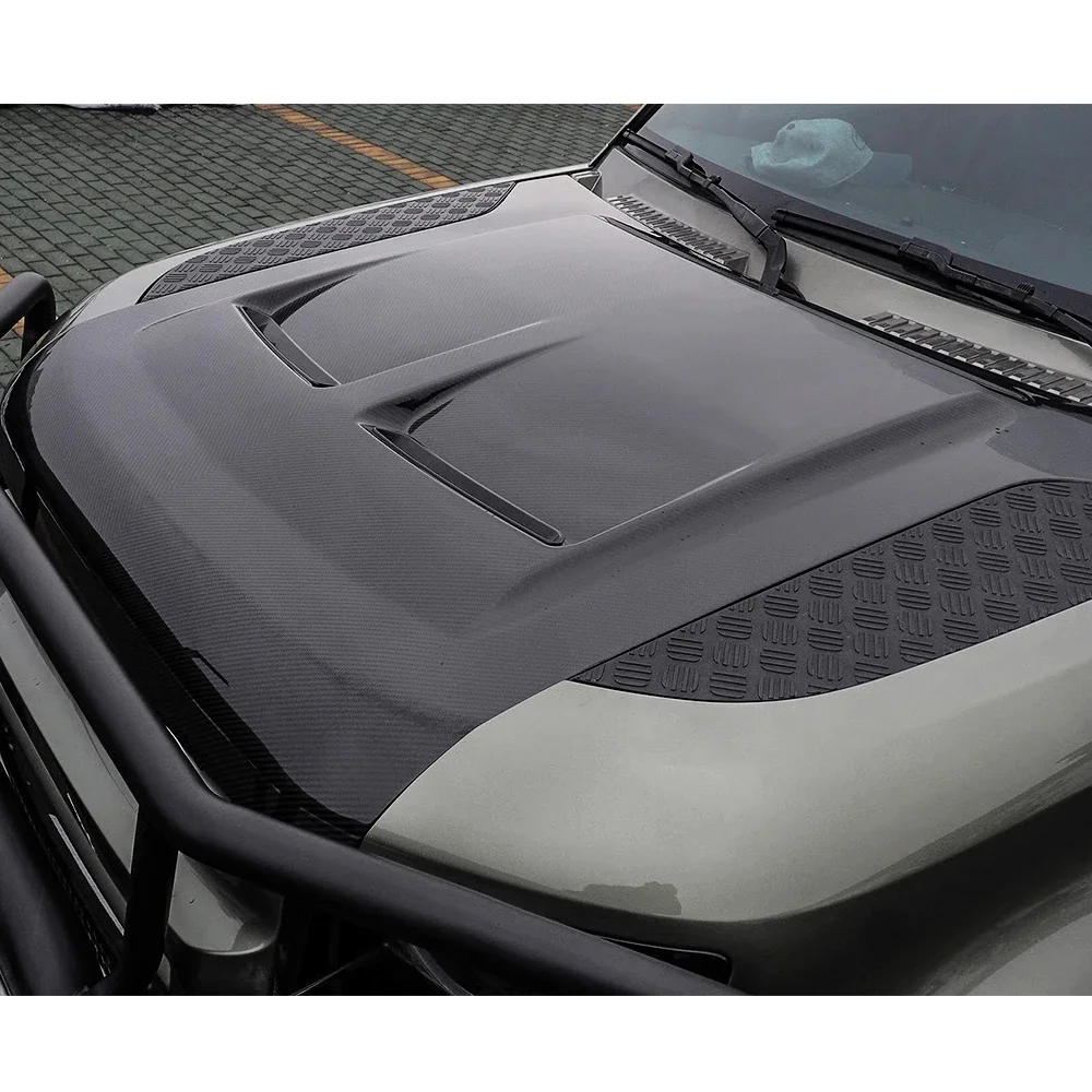 High Quality upgrade carbon fiber front bonnet for Land Rover 2020+ Defender 110 carbon fiber aluminum alloy engine hood