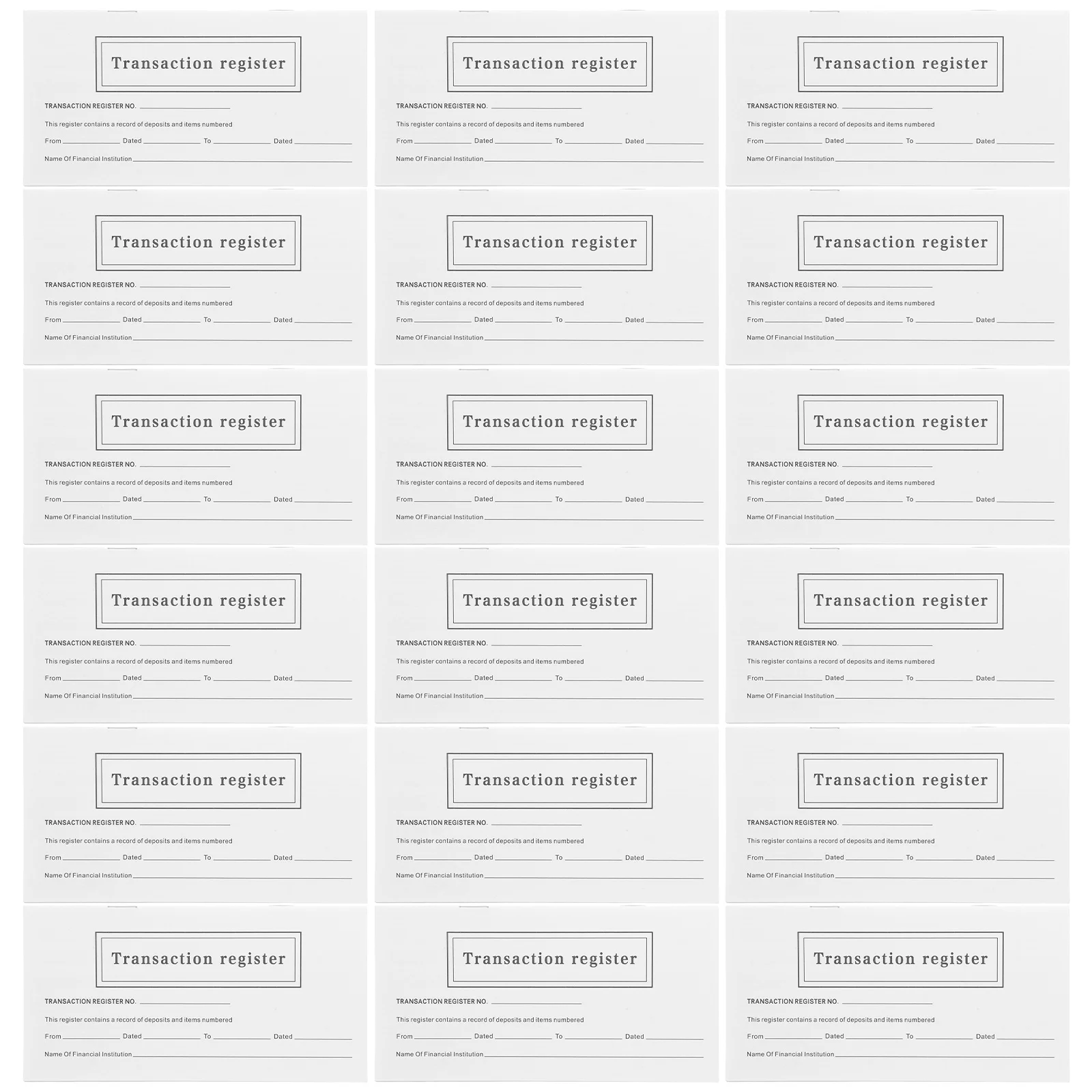 

20Packs Personal Checkbook Registers Ledger Blank Transaction Books Track Finances Deposits Withdrawals Check Register Record