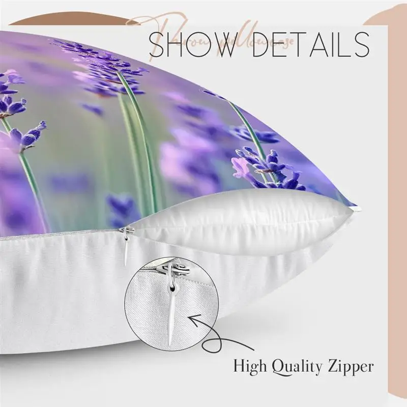 خمر الأرجواني الخزامى سلسلة الطباعة رمي وسادة غطاء الوسادة مقعد سيارة ديكور المنزل أريكة سرير المخدة الزخرفية 45x45cm #6