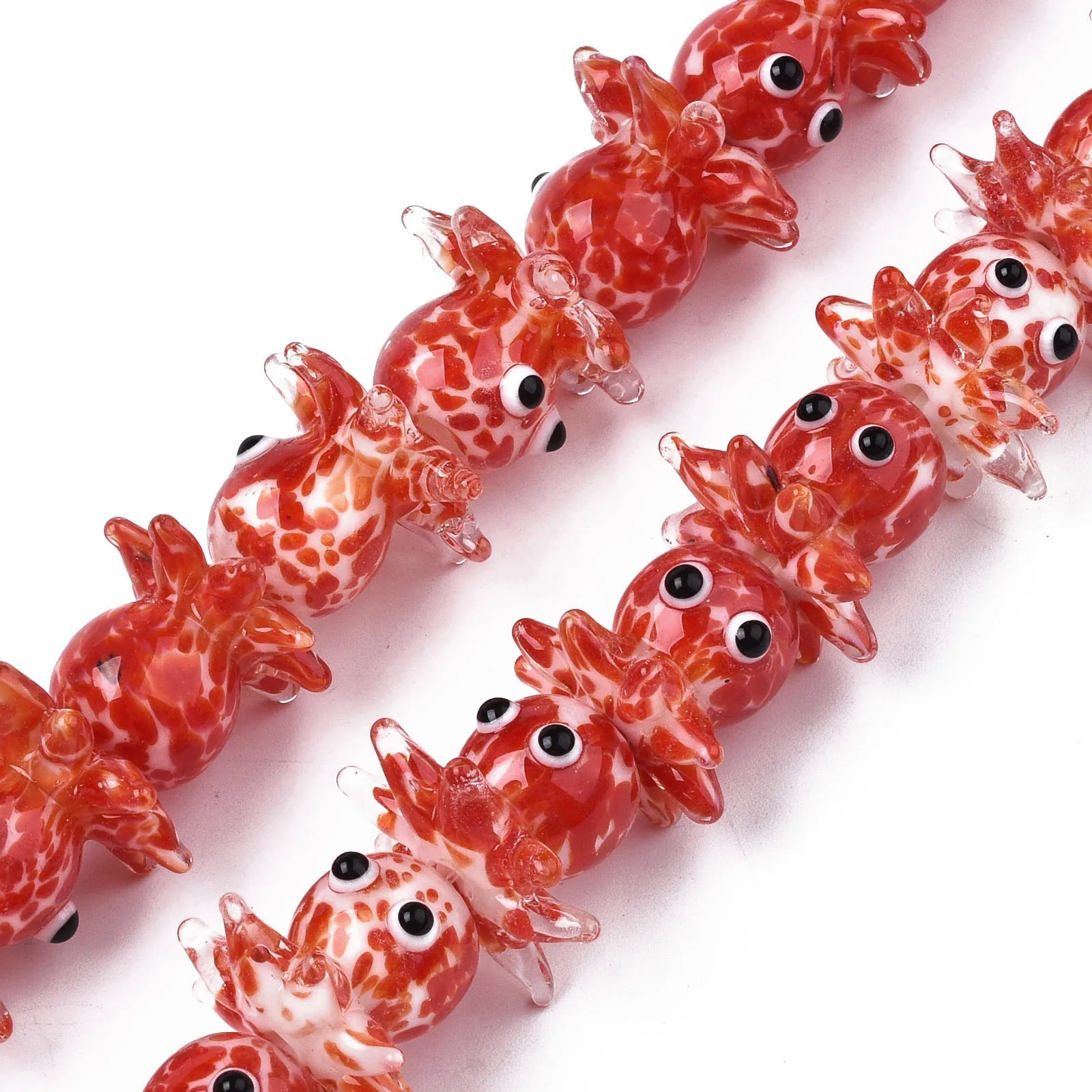 1 Strand Octopus Duck Lampwork Beads Animal Shape Bumpy Glass Bead Colored Necklace Bracelet DIY Jewelry Craft Making Findings