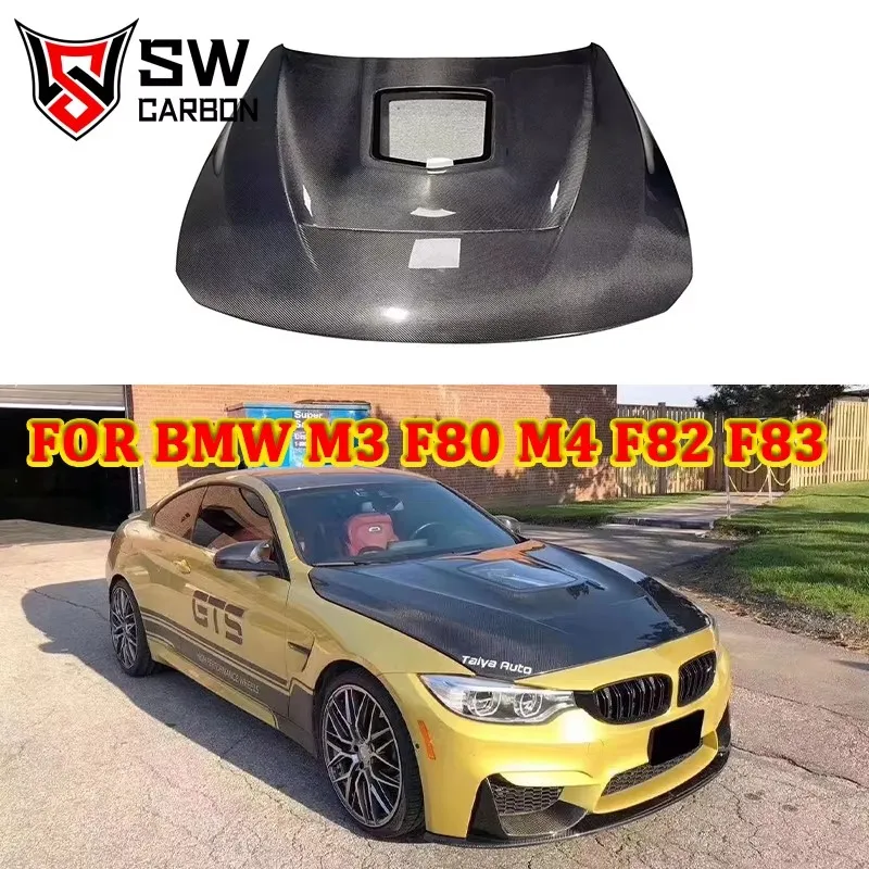 

Капот из углеродного волокна в стиле IMP из прозрачного стекла для BMW F80 M3 F82 F83, передний двигатель, прозрачный дизайн капота