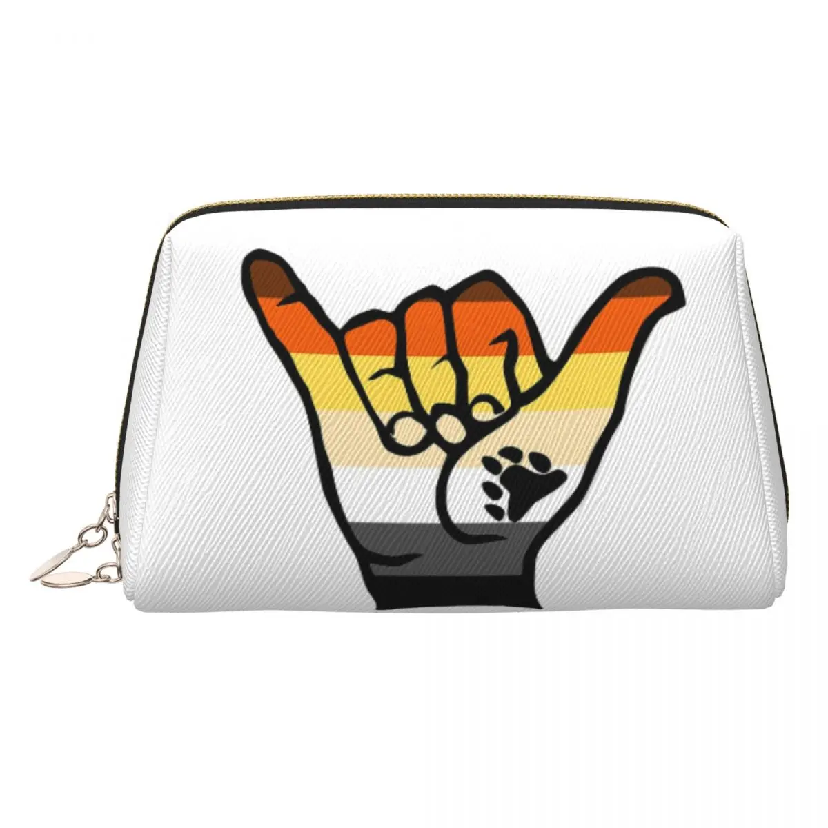 

Шака гей-медведь флаг ЛГБТ гордость женские косметички дорожный органайзер для макияжа сумка для хранения туалетных принадлежностей Dopp Kit Case