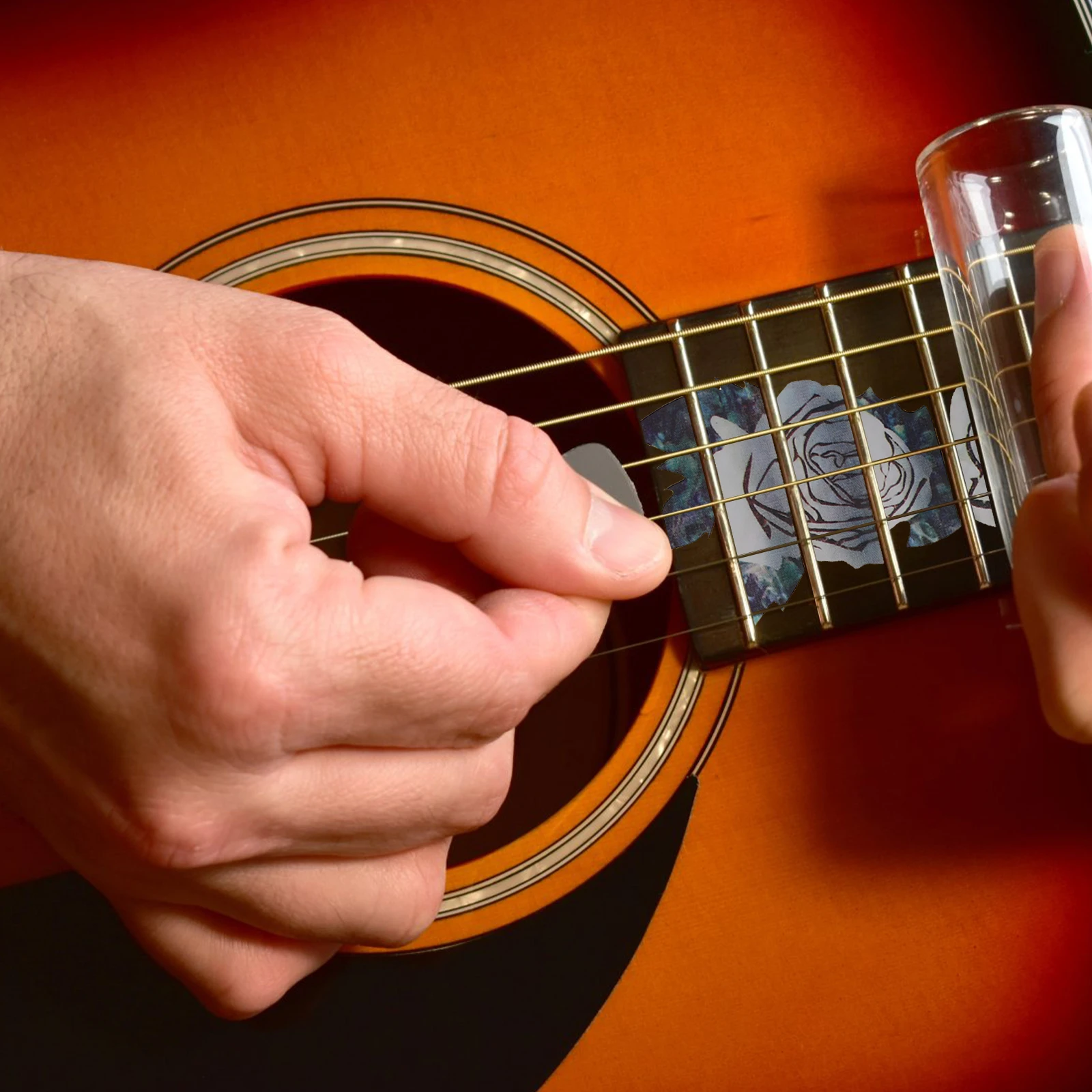 

Guitar Top Sticker Finger Board Self adhesive Patch Pvc Creative Fretboard Decals Musical Instrument Waterproof Durable Guitar