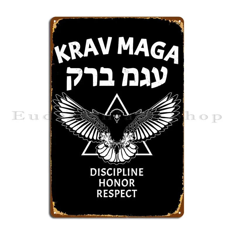 Krav Maga Eagle Metal Sign Living Room Wall Decor Personalized Garage Wall Decor Tin Sign Poster