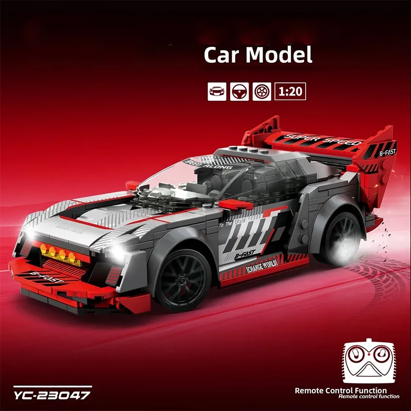MOC 391 pièces 1:20 télécommande voiture de sport technologie blocs de construction vitesse voitures de course assemblage supercar modèle jouets briques cadeaux