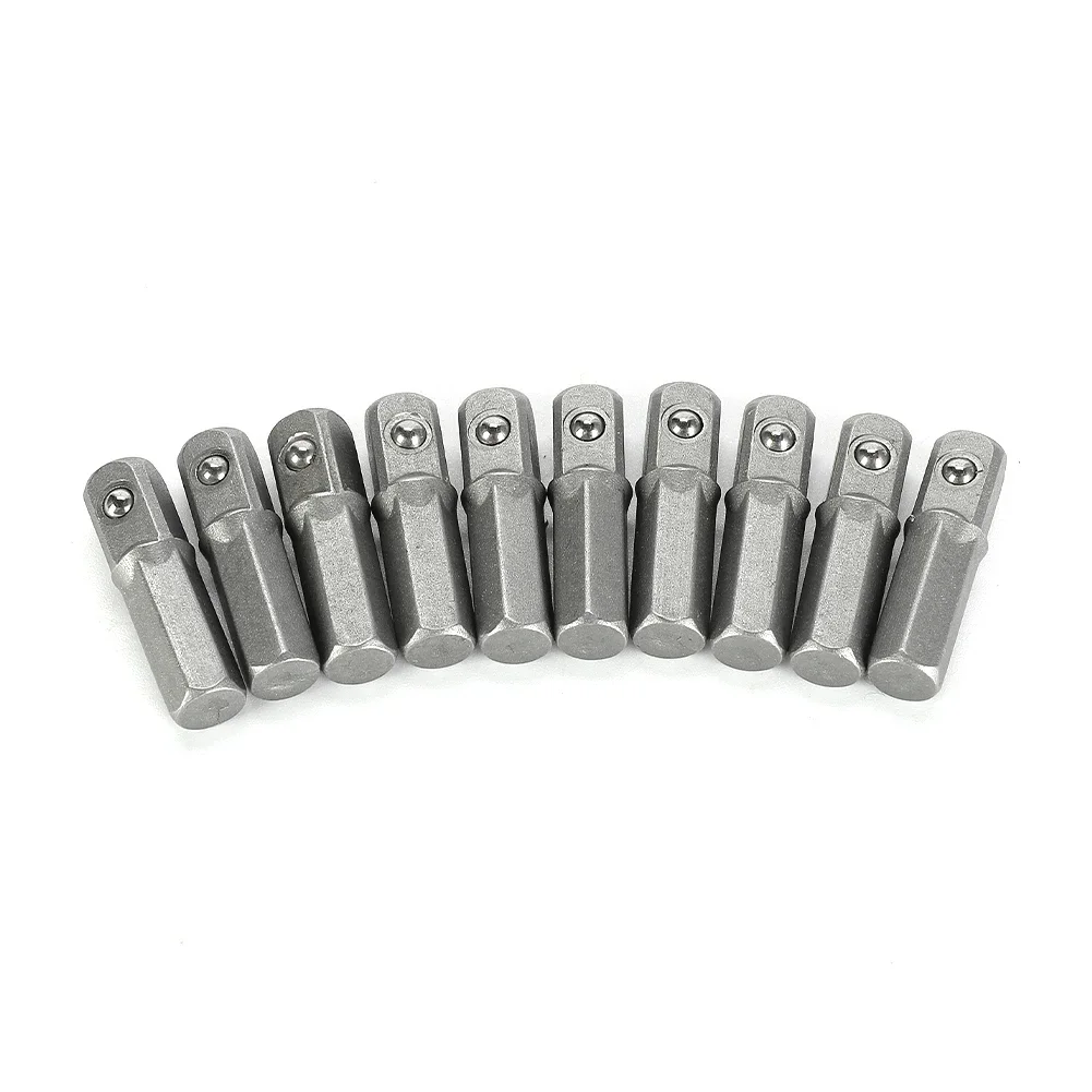 Adaptador de enchufe de Metal reciclable y reutilizable, conjunto de unidad cuadrada hexagonal de 1/4 "a 1/4", 1/4"