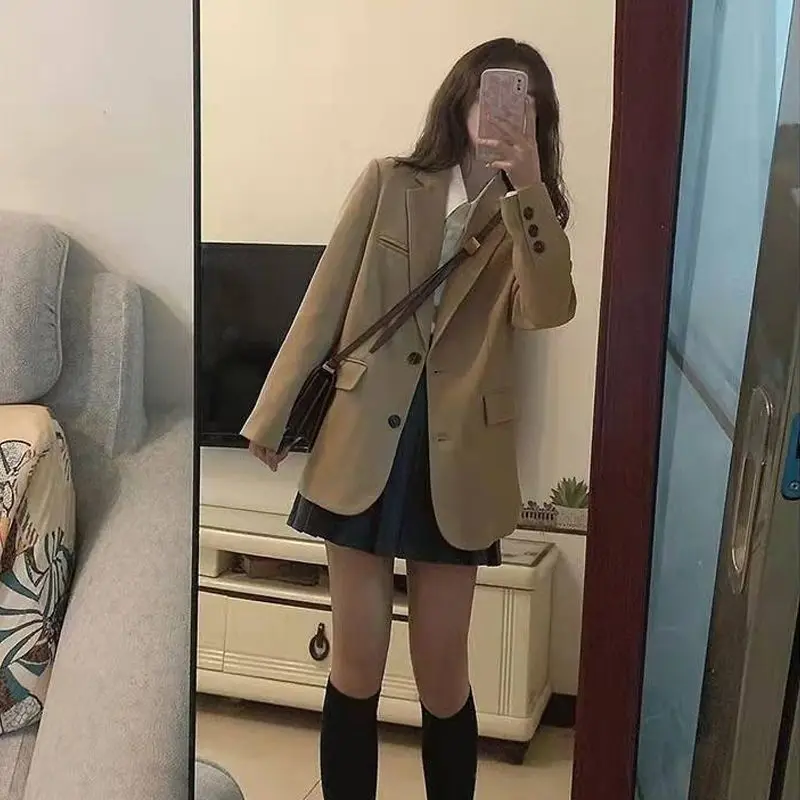 Top, suit, coat, female spring and autumn small stature, pink suit