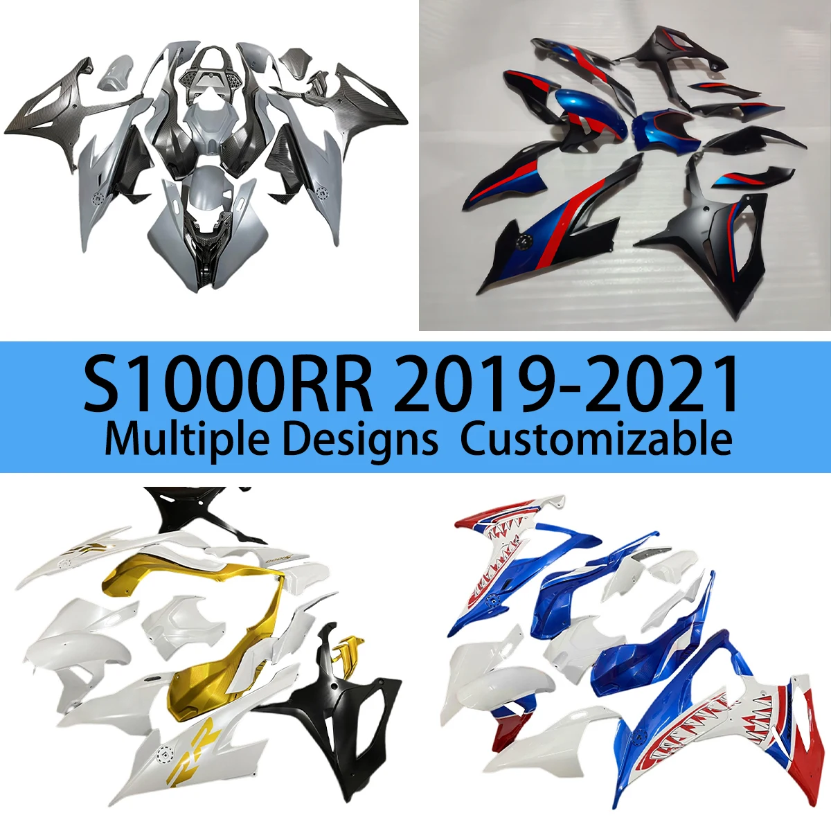 

Full set Fairings Motor S1000RR 2019 2020 2021 Motorcycle Complete Body Plastic Fairing Kit Cover for BMW S1000 RR 19 20 21