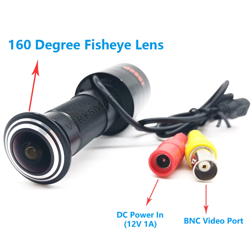 กล้องวงจรปิดประตู Eye Hole กล้อง2MP HD 160องศามุมกว้างเลนส์ Mini AHD Fisheye กล้องเฝ้าระวังความปลอดภัยสำหรับ1080P AHD Cam SYS