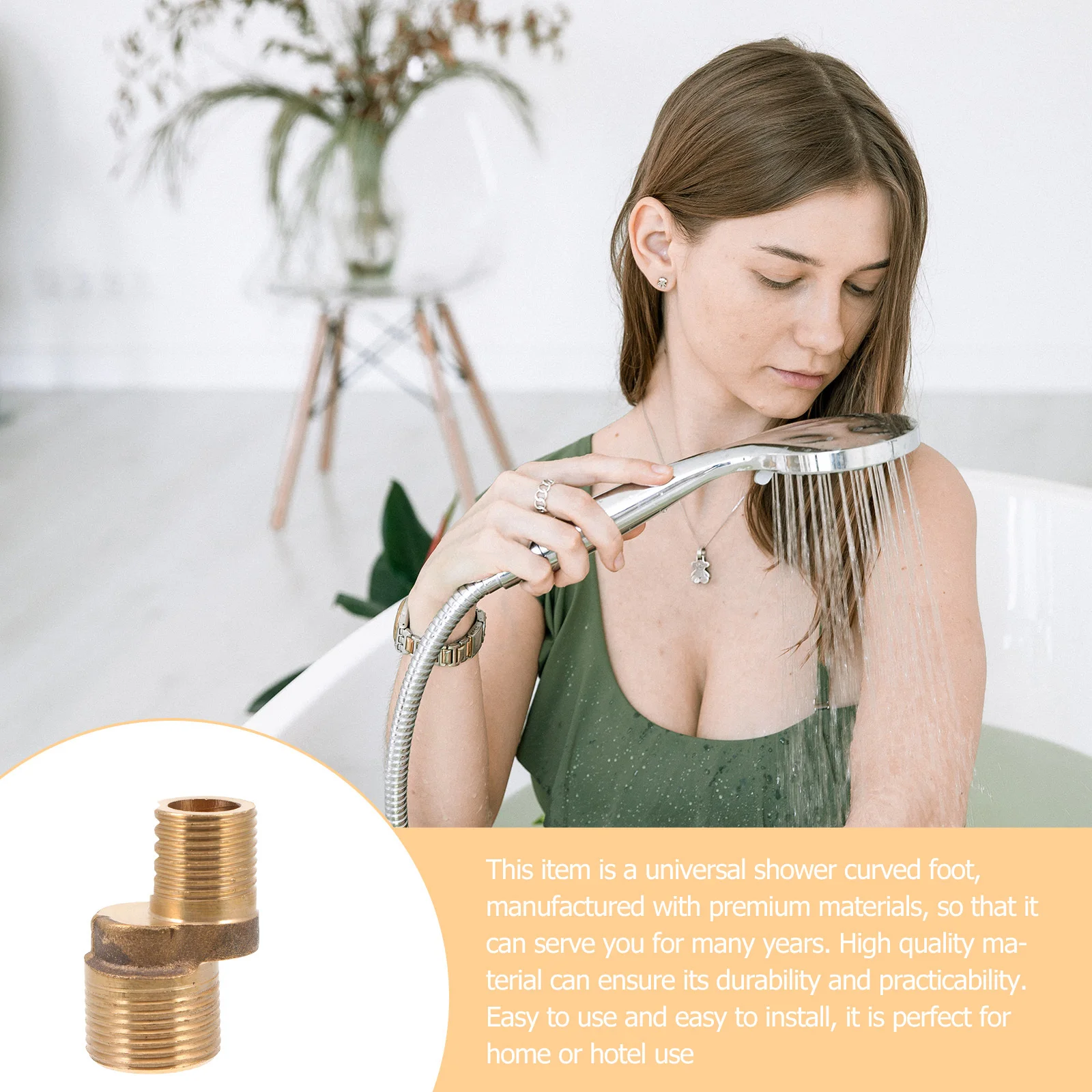 

Copper Shower Curved Foot Adjustable Eccentric Screw Corner Rotatable Home Hotel Shower Adapter Accessories Bathroom Supplies