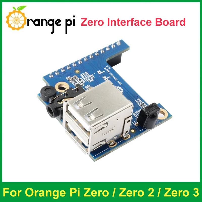 Orange Pi Zero Interface Board USB 2.0 Audio Video Mic IR Receiver Expansion for Orange Pi Zero 2 3 Plus R1