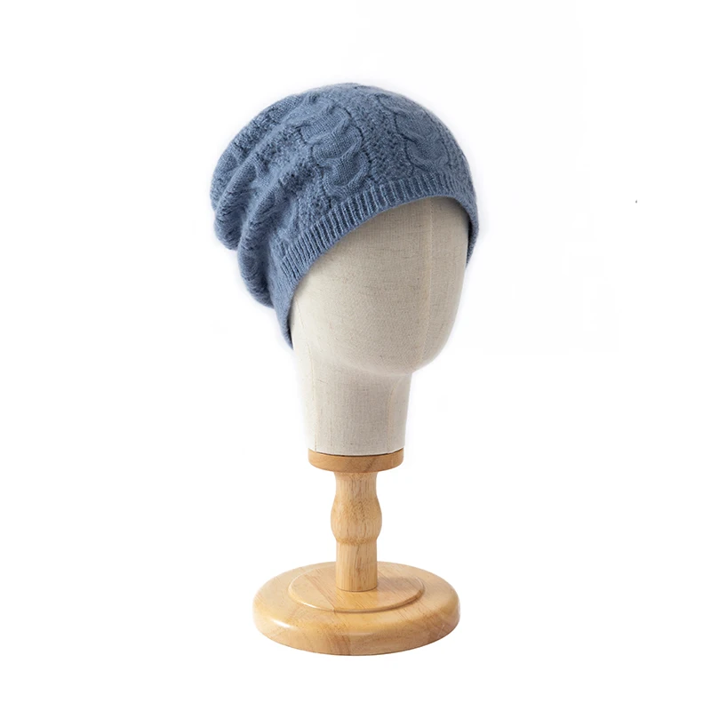 

Новинка 2025 года, осенне-зимняя женская жаккардовая вязаная яркая шелковая шапка из чистой шерсти, уличная теплая и ветрозащитная неограниченная шапка