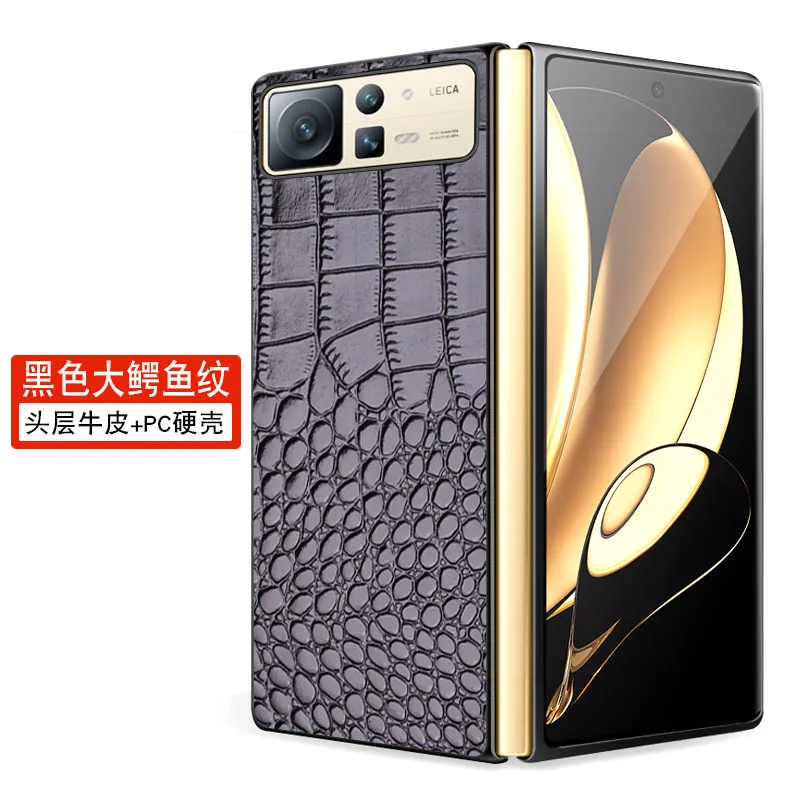 Luxury Genuine Leather Wallet Business Phone Case For Xiaomi Mix Fold2 Fold 2 Cover Credit Card Money Slot Cover Holster Cases