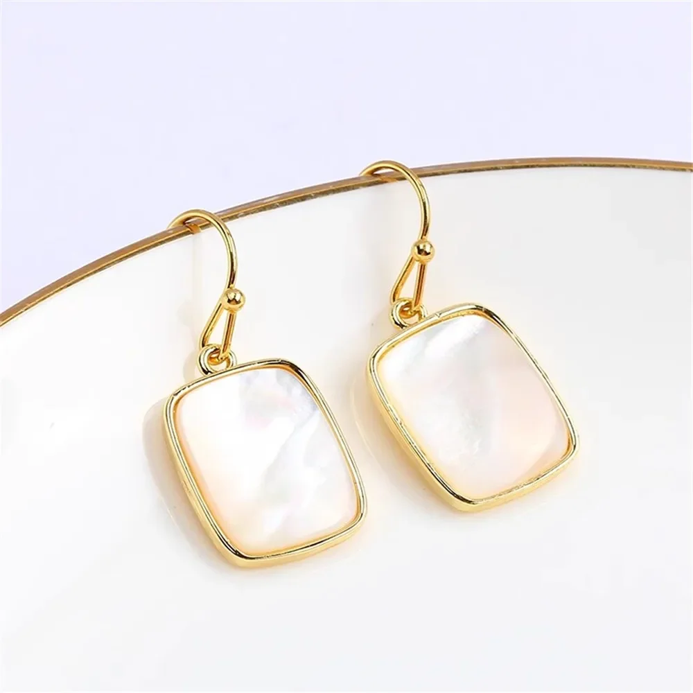 19 Style Pearl Stud Earrings Setting Base 14K Gold Simple Fashion Temperament Handmade Diy Jewelry Making Findings&Components