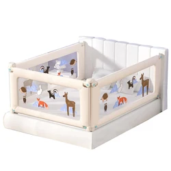 IMBABY-Barrière de sécurité anti-chute pour lit d'enfant, barrière relevable pour bébé, garde-corps lavable pour parc bébé dessin animé