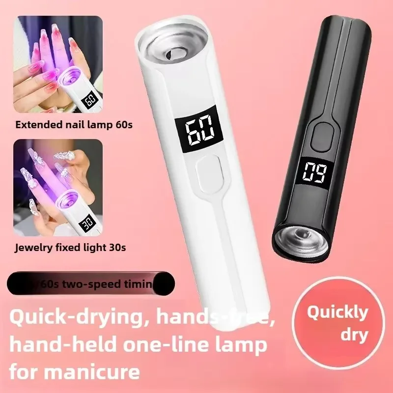 Mini lâmpada uv led para unhas, portátil, recarregável, gel, secador de unhas, cura rápida, design leve para manicure doméstica