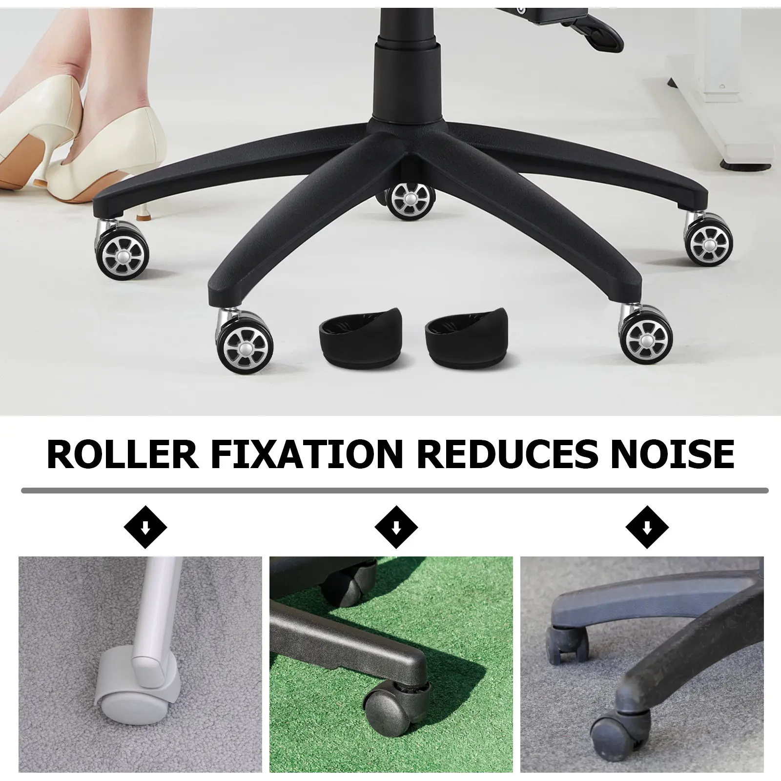 5Pcs Furniture Leg Protectors Non Slip Chair Floor Pads for Office Home Silent Anti Skid Glider Pads Prevent Floor Damage
