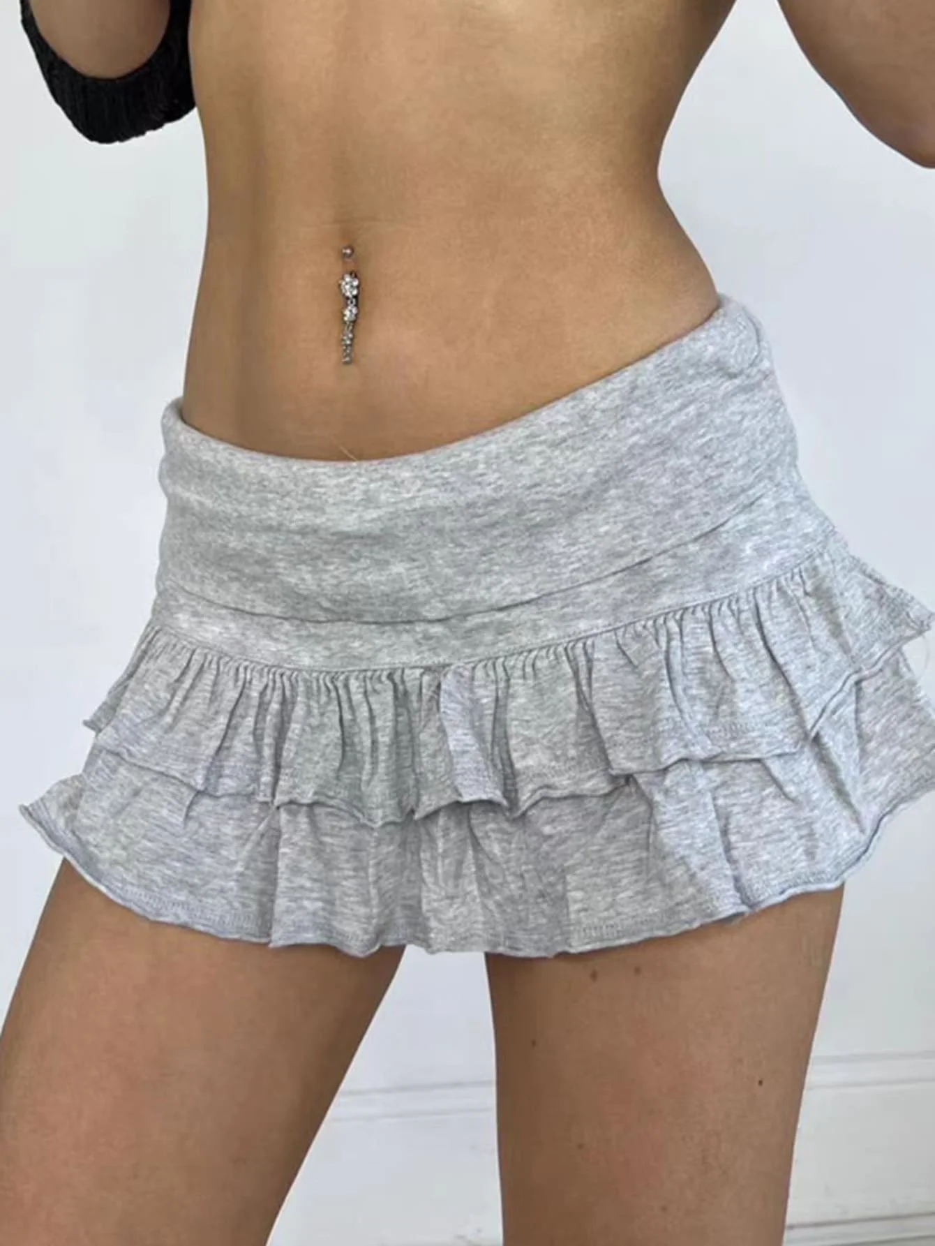 

Женская мода в стиле ретро с низкой талией и подолом, полудлинная юбка, элегантный винтажный стильный дизайн для современных женщин