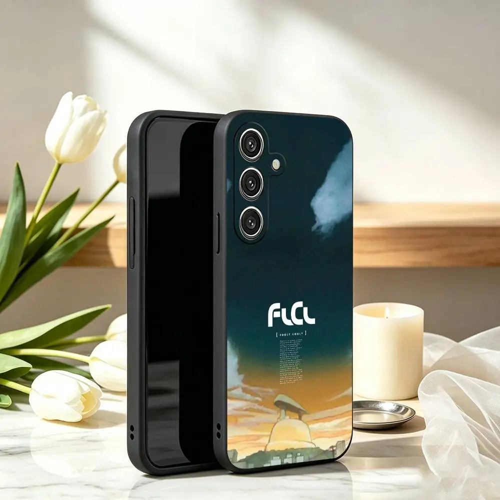 Popular Anime FLCL Phone Case For Samsung Galaxy A73,A72,A71,A70,A53,A52,A51,Soft Silicone Black Cover