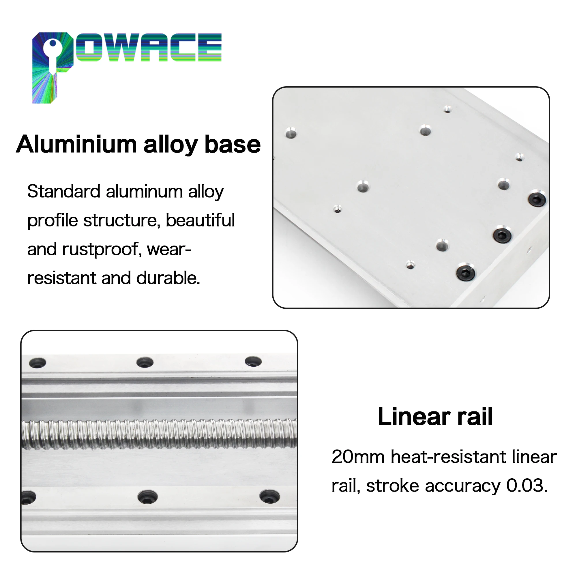 ZBX150 100-600mm CNC Linear Stage Motion Actuator X/Y/Z Axis Cross Sliding Table Double Linear Slide Rail Guide 1605 Ballscrew