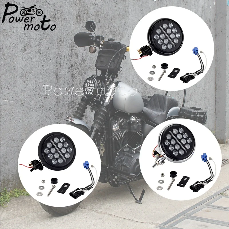 

Motorcycle 5.75'' LED Headlight Kit Head Lamp For Harley Softail Street Bob FXBB 114 FXBBS Low Rider FXLR Standard FXST 18-2022