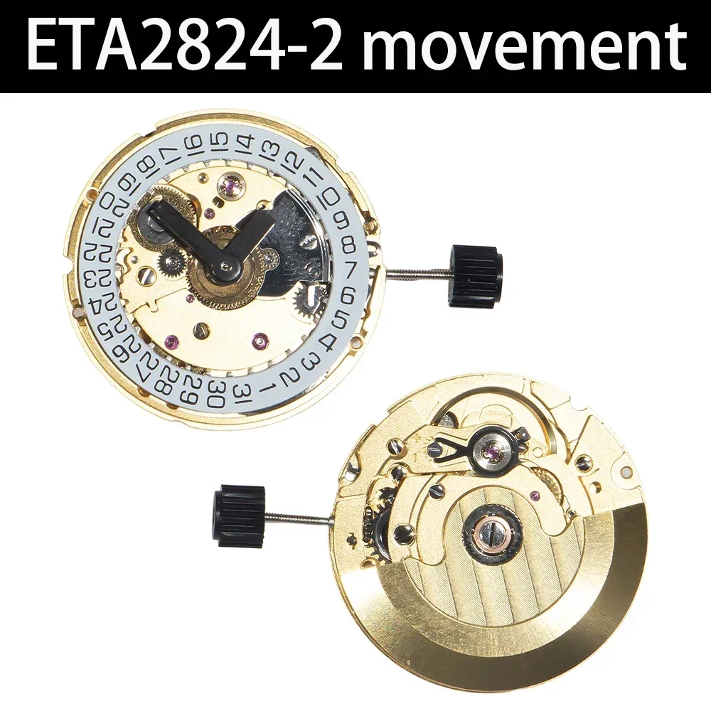 

Direct Replacement ETA 2824-2 Date Automatic Mechanical Movement Mens Watch Movement for 2824-2 Movement Watch Case Accessories