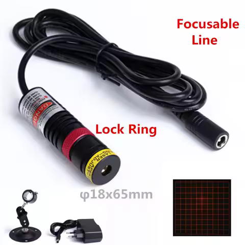 DOE Square Grid 10x10 Focusable D18x65mm 635nm Red 10mw 30mw 50mw Laser Module for Positioning