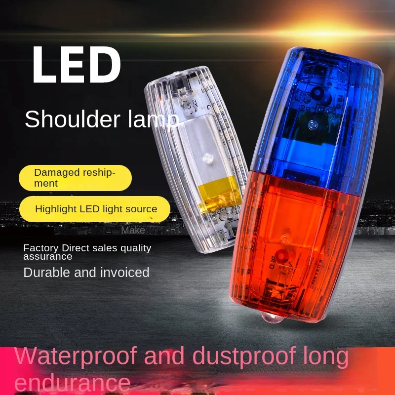 Blue Red Yellow Red Color LED Flashing Shoulder Lamp Light Alarm Patrol Warning Bombilla De Luz Recargable