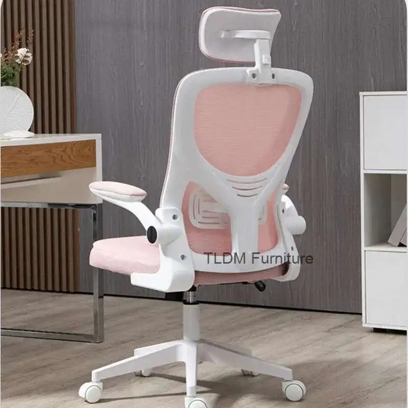 

Comfortable Fancy Rotating Office Chair Nordic White Design Armchair Computer Office Chair Mobile Gaming Bureau Meuble Furniture