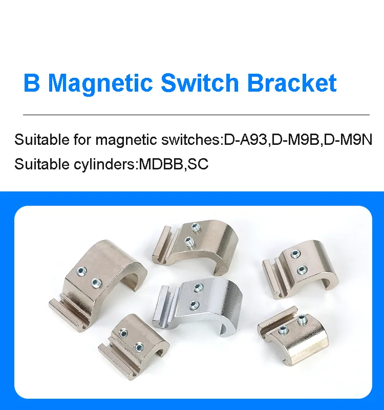 SC/SI Zylinder-Magnetschalter-Halterung Pneumatische Luftzylinder-Sensor-Befestigungshalterung für Magnetsensor-Schalter CS1-F/U CMSG DMSG – Detail 3