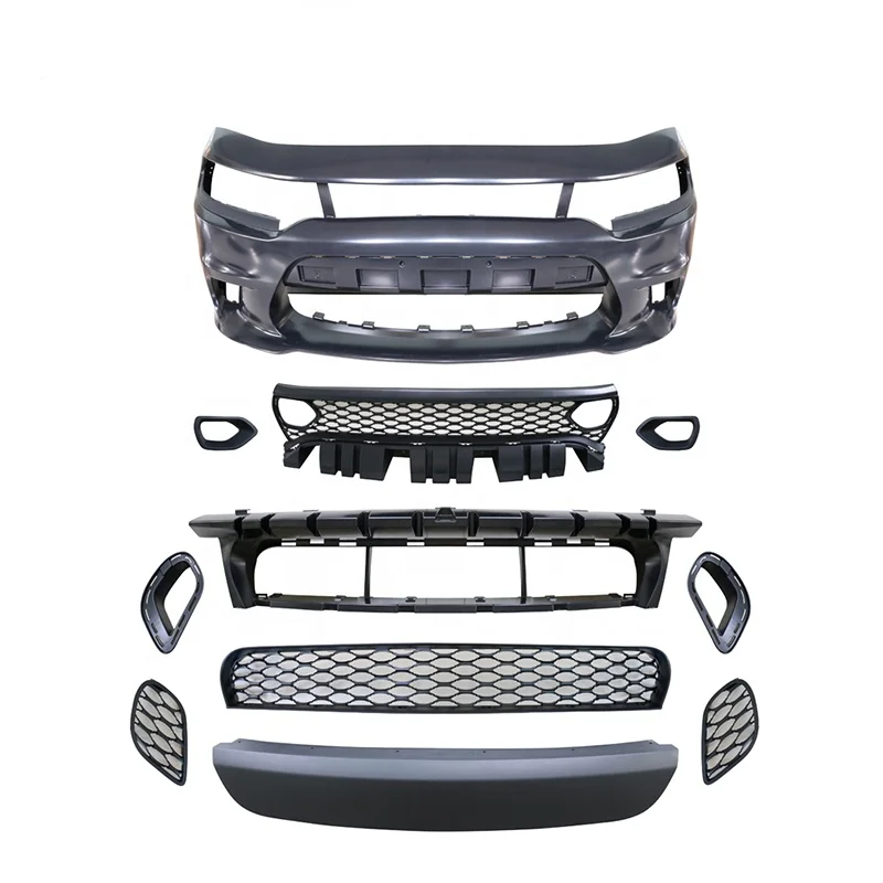 KEBEL Front Bumper Grille Front Bumper Kit Without Fog Lamp Parts for Charger SRT Hellcat 2015 2016 2017 2018 2019