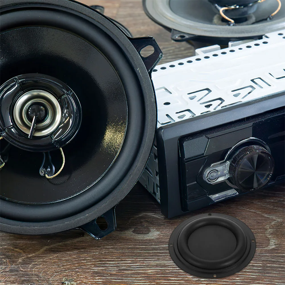 

2Pcs Round Audio Bass Radiator Diaphragm Speaker Film Replacement Rubber Vibration Membrane for Enhanced Low Frequency Sound