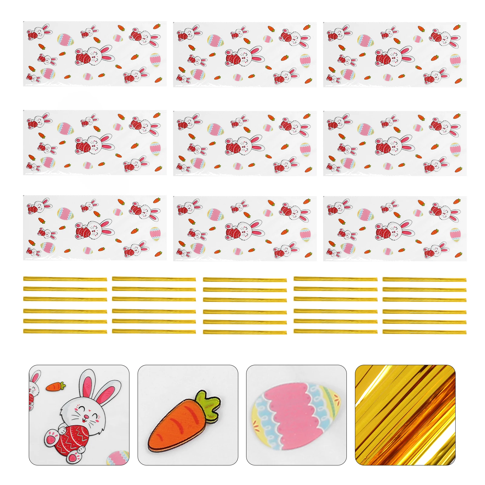 

300 pcs Wrapping Easter Wrapping Bag Gift Packaging For Bags Candy Wrappers For Packing Candy Biscuit Nougat Packing Bags