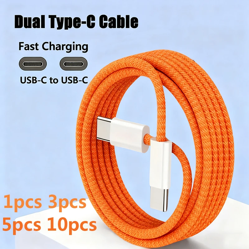 1PCS 3PCS 5PCS 10PCS 60W for USB C to iPhone 16 Cable Type C to Type C Fast Charger Cord for iPhone16 15 Samsung Galaxy S22 S21