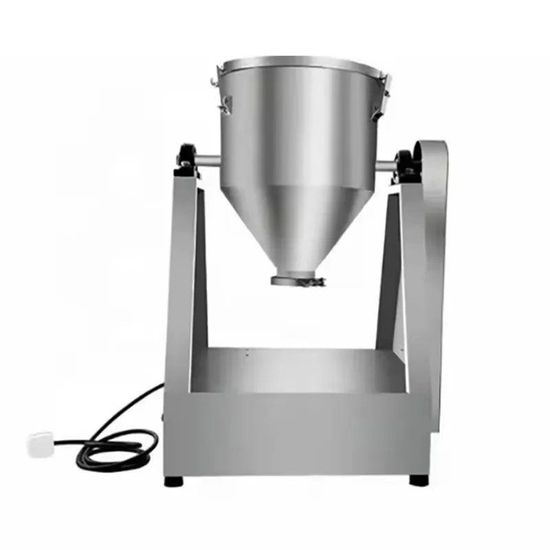 Mini Stainless Steel Drum Mixer Lab Blender Food Grade Machine for Pharmaceutical & Dry Food Powder Processing Industrial Work