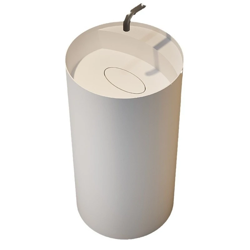 

Artificial stone column basin circular integrated floor-to-ceiling small apartment household hotel B & B project