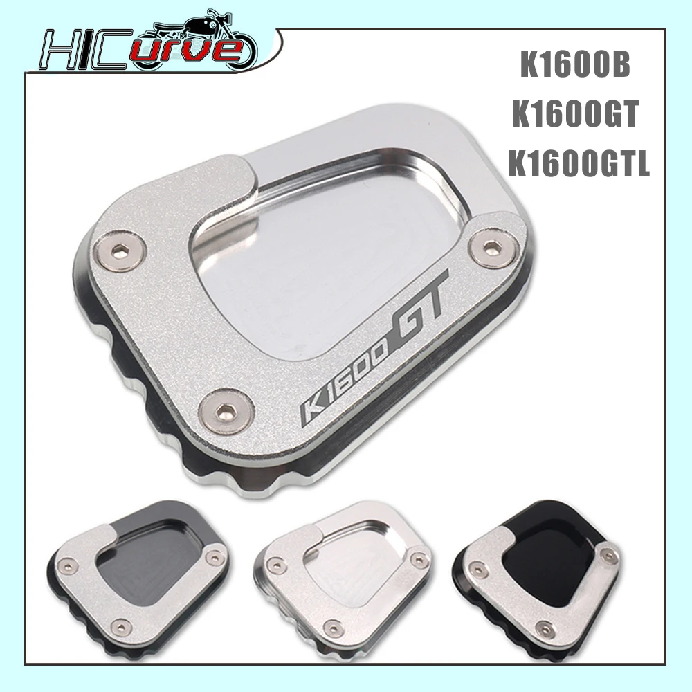 Motorcycle Kickstand Foot Side Stand Extension Pad Support Plate Enlarge Stand For K1600B K1600GT K1600GTL K1600 B GT GTL 17-23