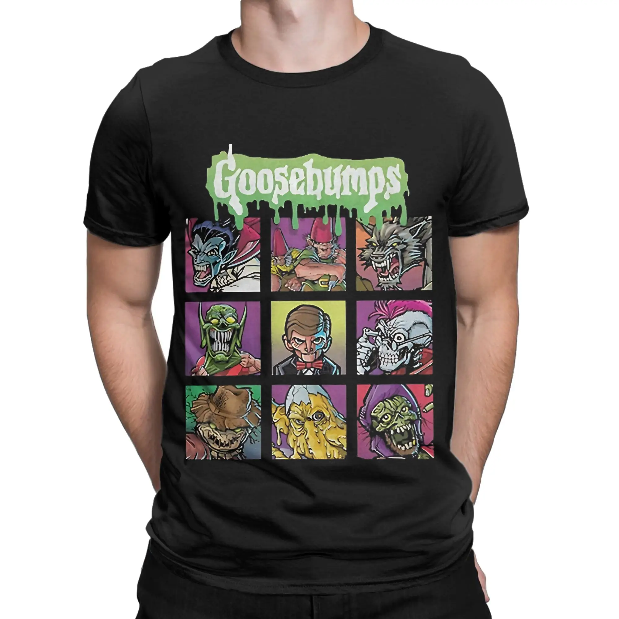 Characters in Goosebump Novelty 100% Cotton T-Shirt Goosebumps Tees Tops For Men
