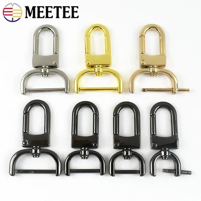 

Meetee 5/10Pcs 13-26mm Metal Swivel Lobster Buckle for Bag Strap Removable Screw Clasp Backpack Belt Snap Hooks DIY Accessories