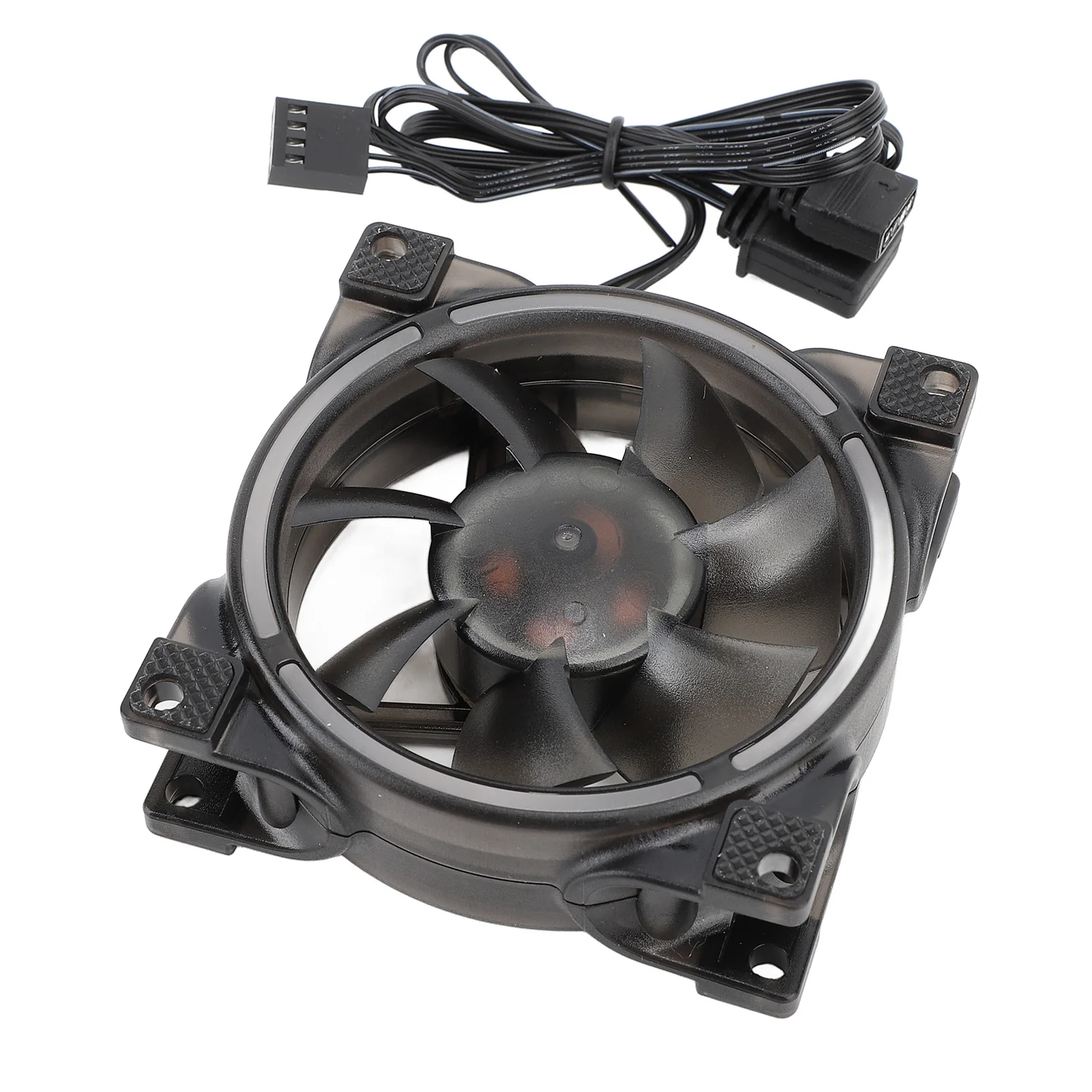 80mm PWM 5V ARGB Case Fan MFDB Hydraulic Bearing PWM Intelligent Temperature Control 800-2500RPM 7 Blades PC Case Fan