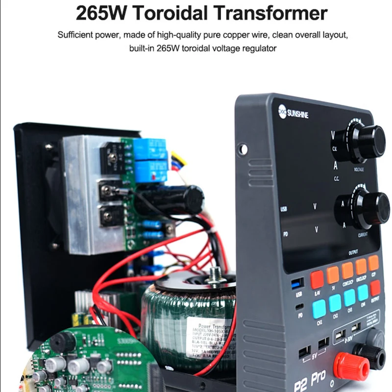 SUNSHINE P2 PRO Intelligent Regulated DC Power Supply 330W Toroidal Transformer 30V-5A High-frequency Output Power Supply