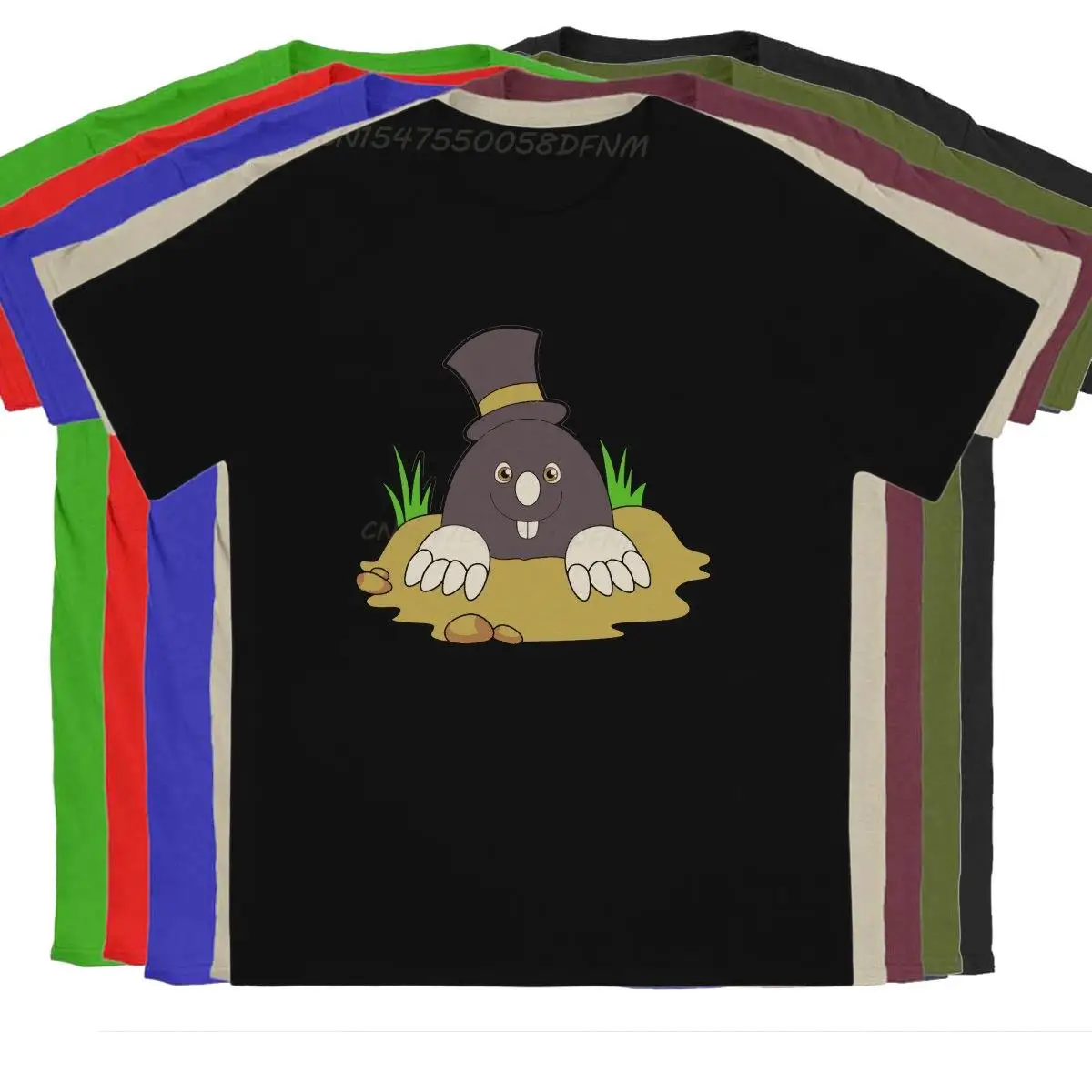 

Mole Male T Shirt With Molehill & Hat Fashion T-shirts Harajuku Streetwear Hipster Harajuku Fashion Mens Designer Clothes