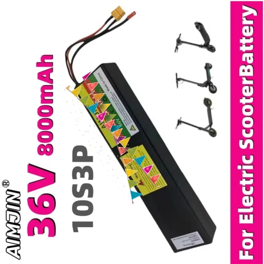10S3P Li-ion Rechargeable Battery Pack 36V 8000mAh XT60+JST Plug Suitable for Electric Scooter 10S3P Rechargeable Battery Pack