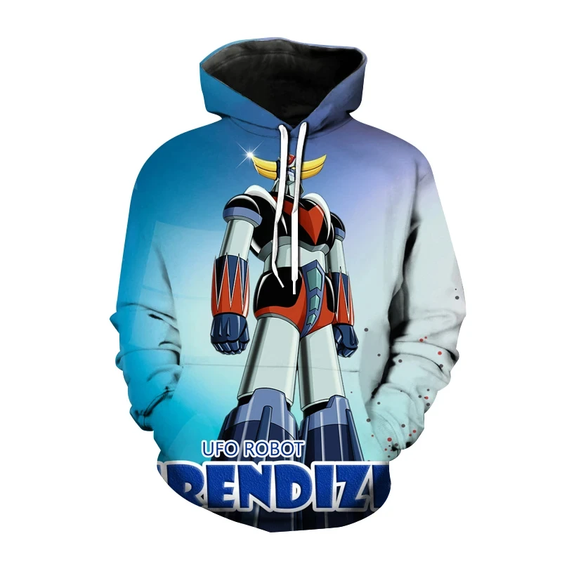 UFO Robot Goldorak Anime 3D Print Hoodies Men Women Casual Oversized Hoodie Pullovers Hooded Sweatshirts Tracksuits Man Clothing