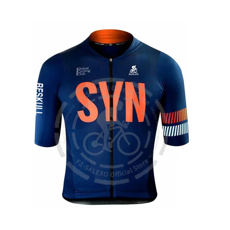 SYN Cycling Jersey Men Summer Ropa Ciclismo Short Sleeve Cycling Tops Mountain Bike Clothing Racing MTB Bicycle Shirt Uniform