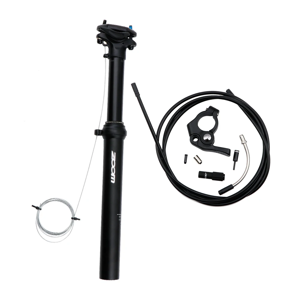 ZOOM Dropper Bicycle Seatpost Tube 30.9/31.6mm Remote Control Adjustable Aluminum Alloy Mountain MTB Bike Seat Post