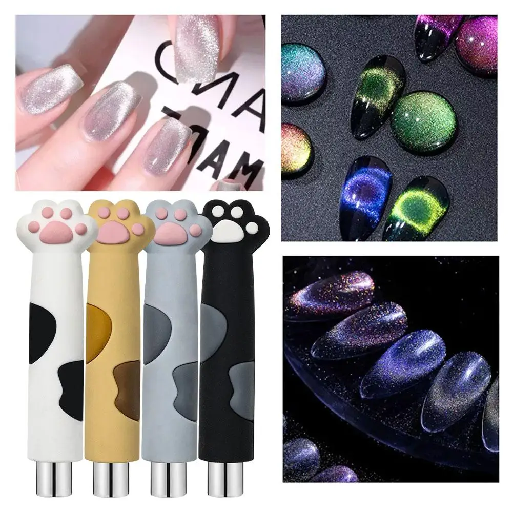 Barre Magnétique 3D pour Nail Art, Griffe de Chat, Baguette Magique pour Manucure, Design Œil de Chat, Verhéritage à Ongles en Gel, Stylo Magnétique