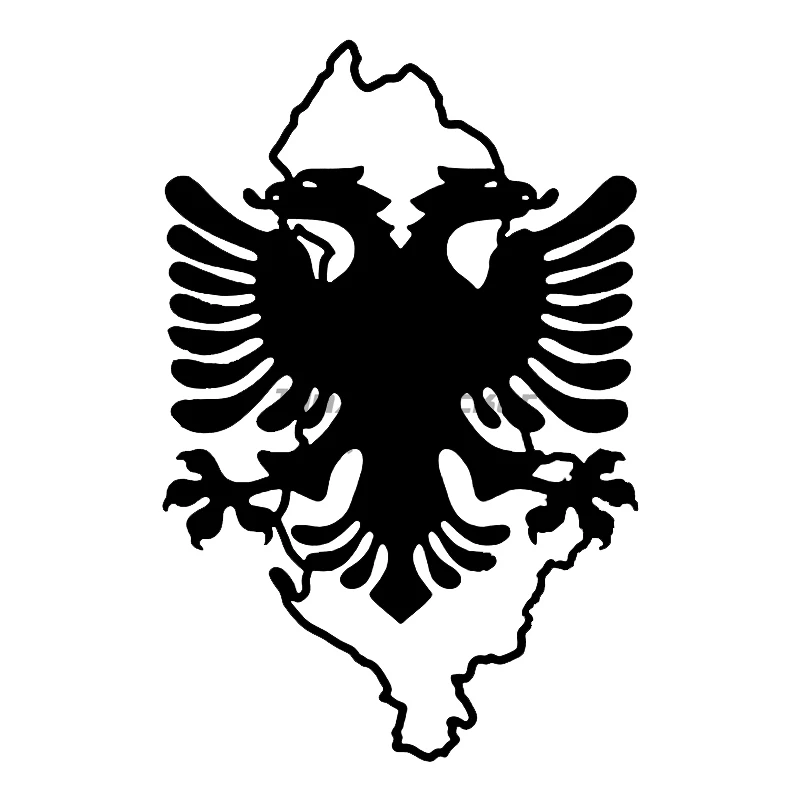 Albania Flag Map Eagle Creative Sticker for Covered Scratch Decorate Wall Room Car Truck Motorcycle Window Van Decal Accessories